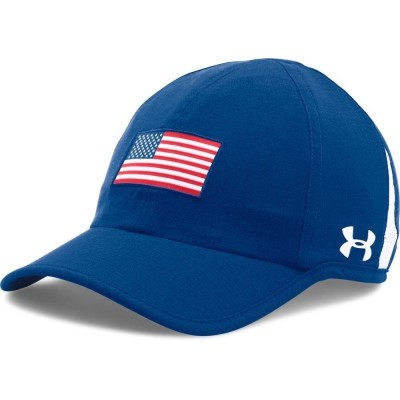 New 's UNDER ARMOUR  1289409456 Blue USA FLAG AMERICA Adjustable Hat  eb-83358390